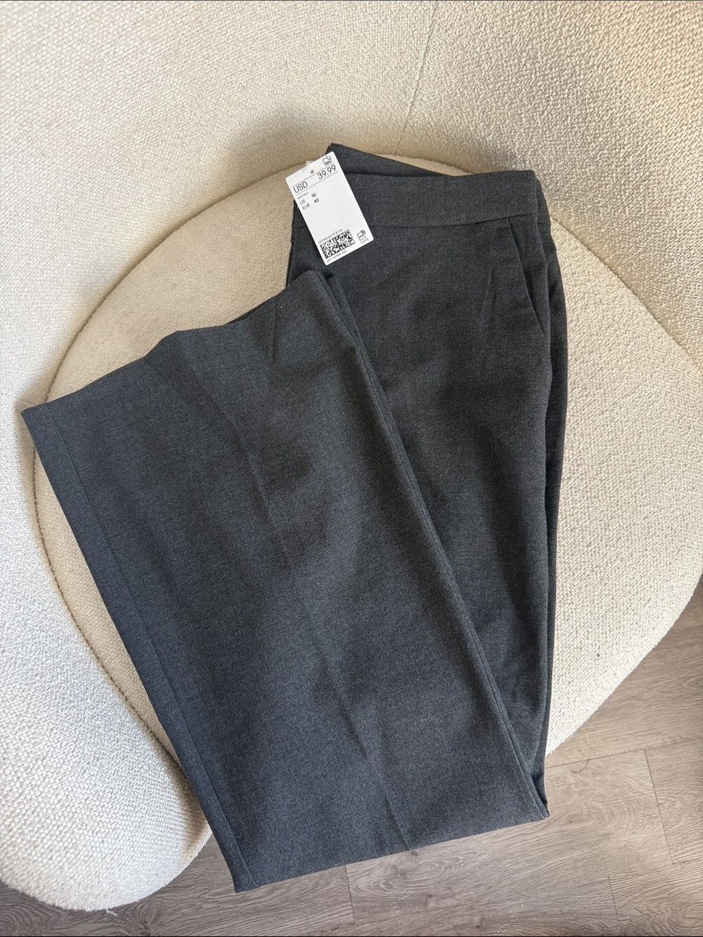 H&M grey bootcut flare bottom trousers